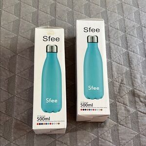 Blue Stainless Steel Water Bottle